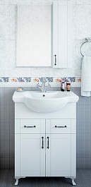 Sanflor Мебель для ванной Глория 65 R белая матовая – фотография-1